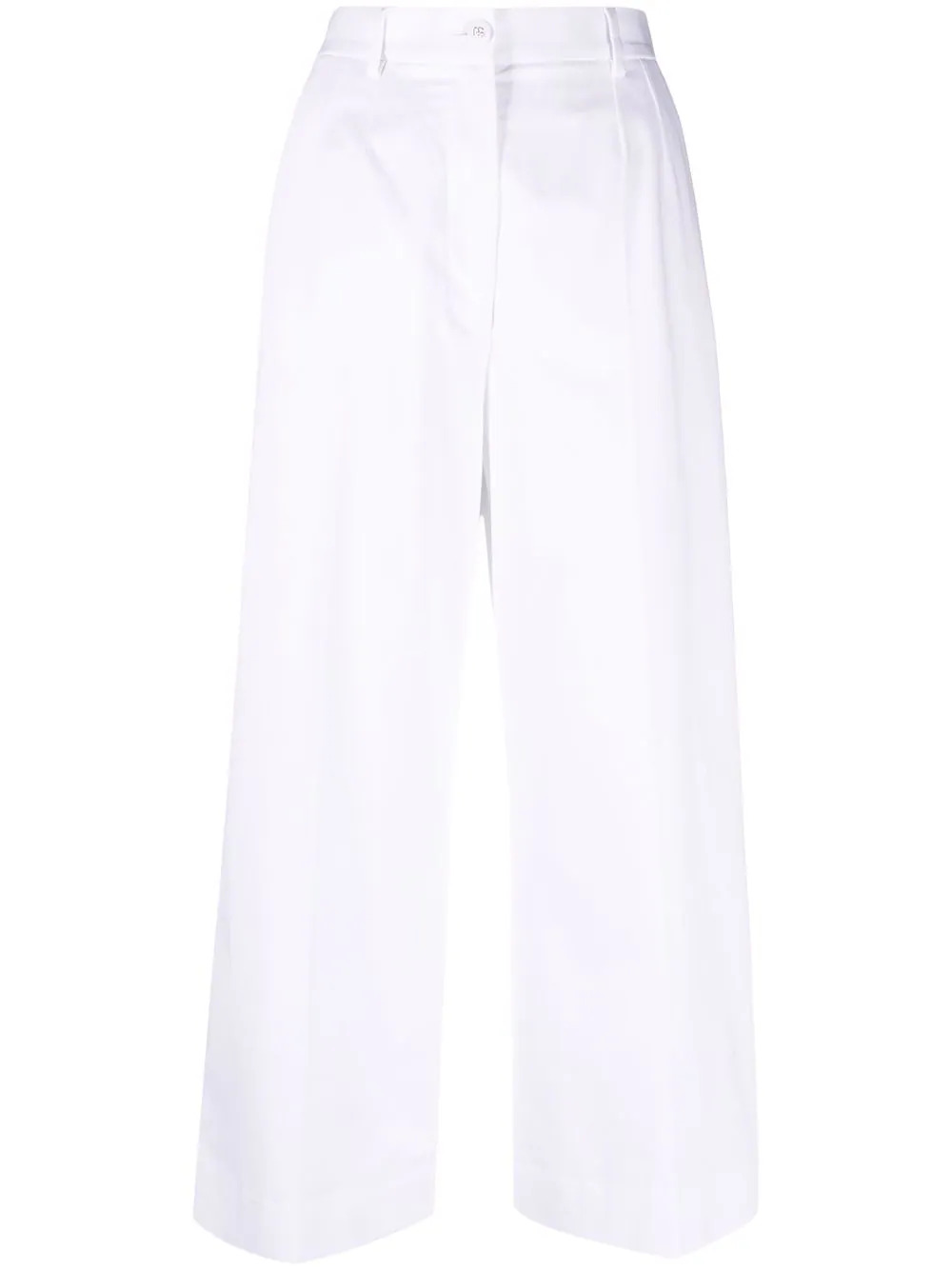 Wide leg pants in white