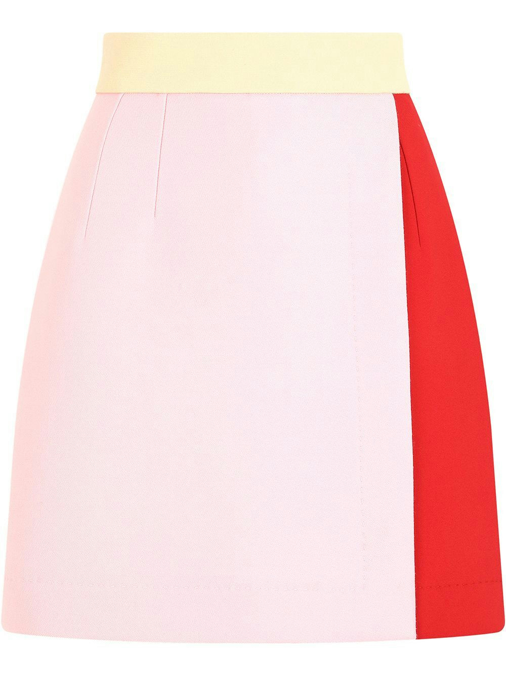 DOLCE&GABBANA - Colour-block high-waisted skirt