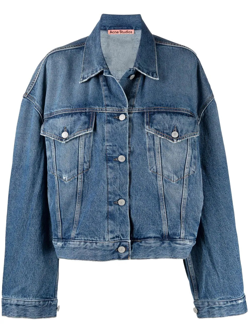 Relaxed cropped denim jacket
