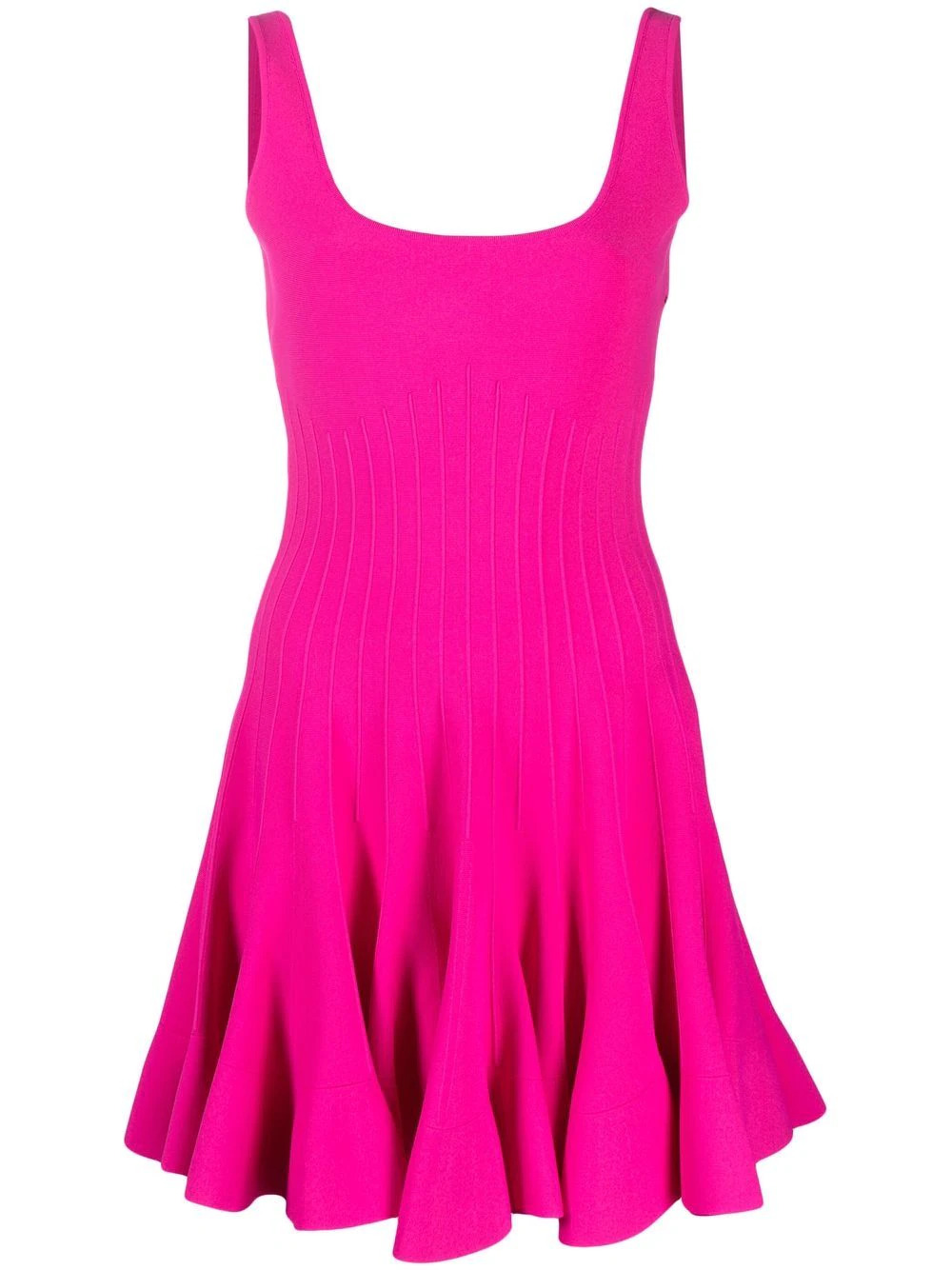 Kurzes Rüschen-Kleid in Pink