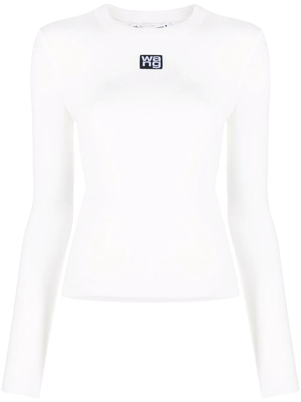 Langarm-T-Shirt in Weiß