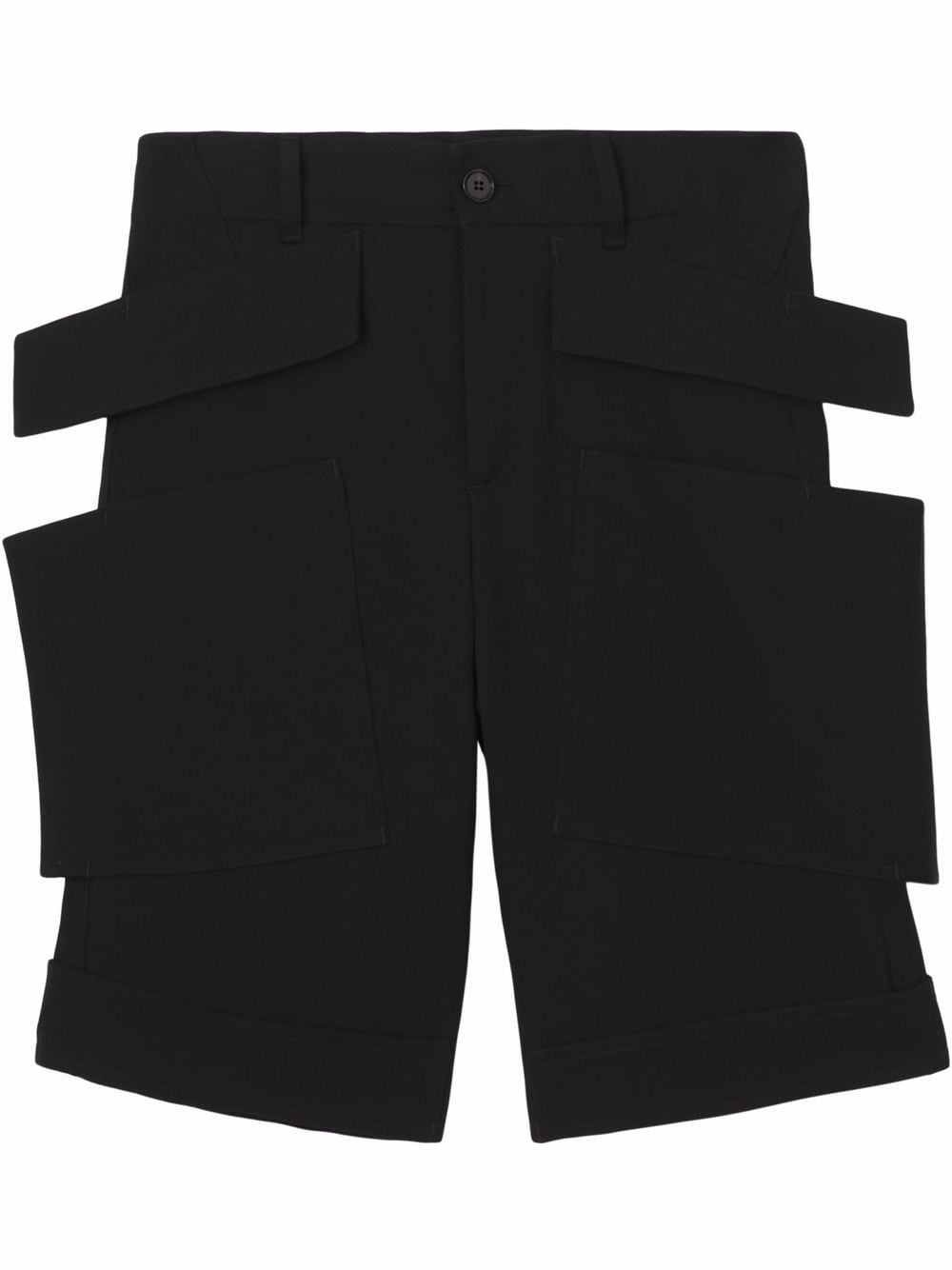 Schwarze Cargo-Shorts