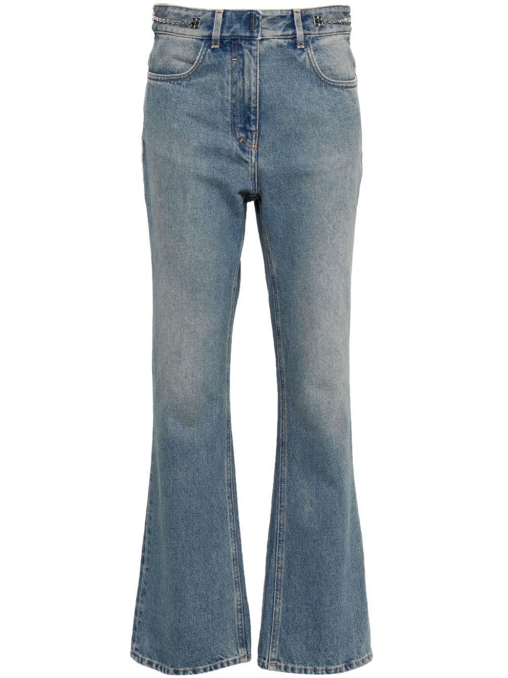Bootcut-Jeans mit Kettendetails