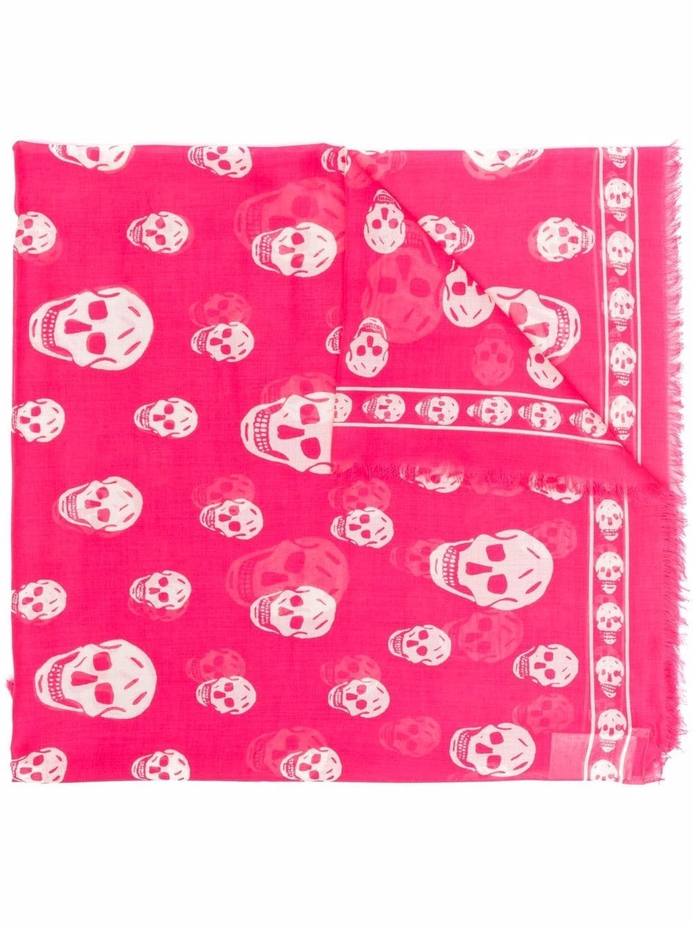 Schal mit Totenkopf-Print in Pink