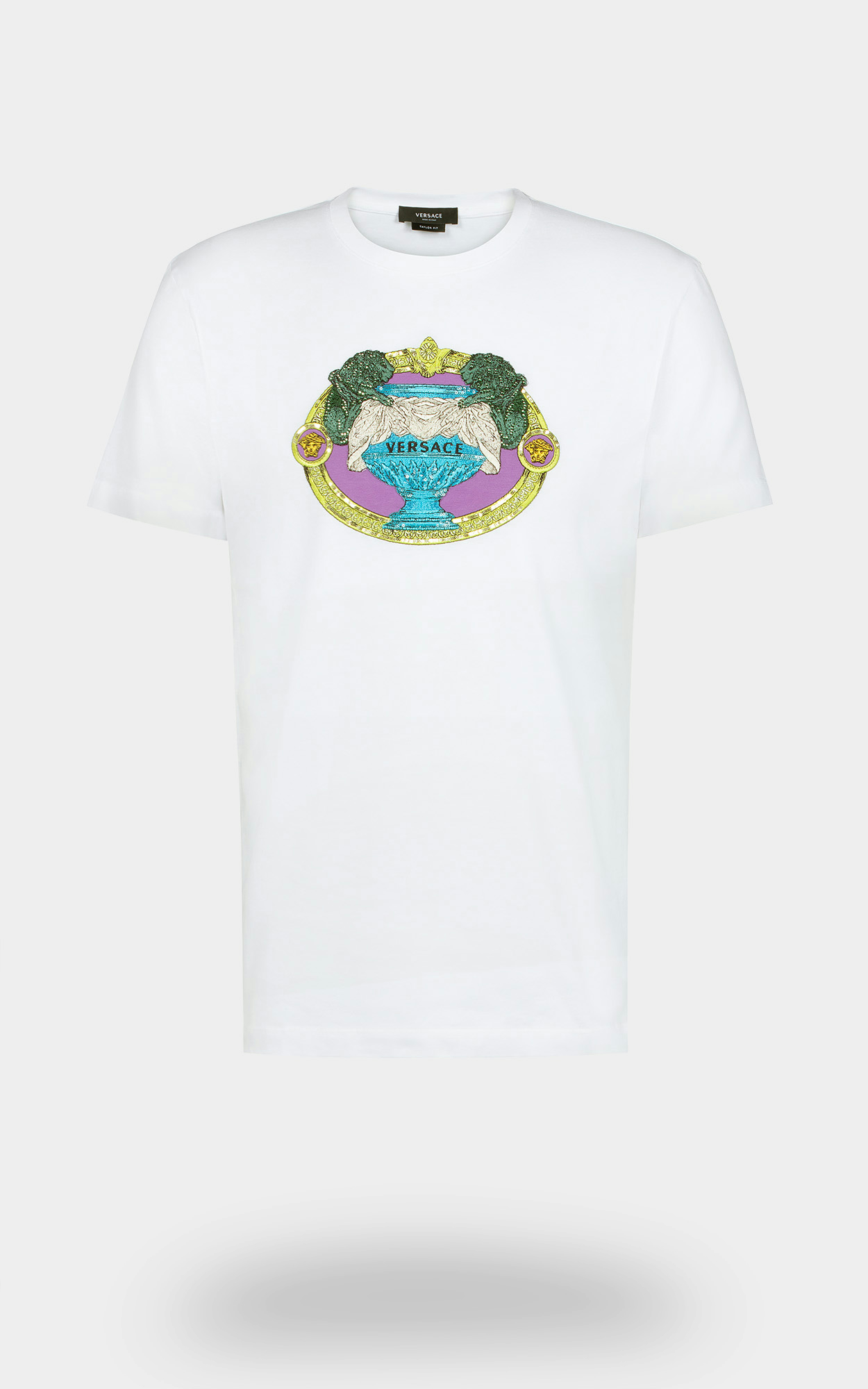 Versace - T-Shirt mit bunter Applikation