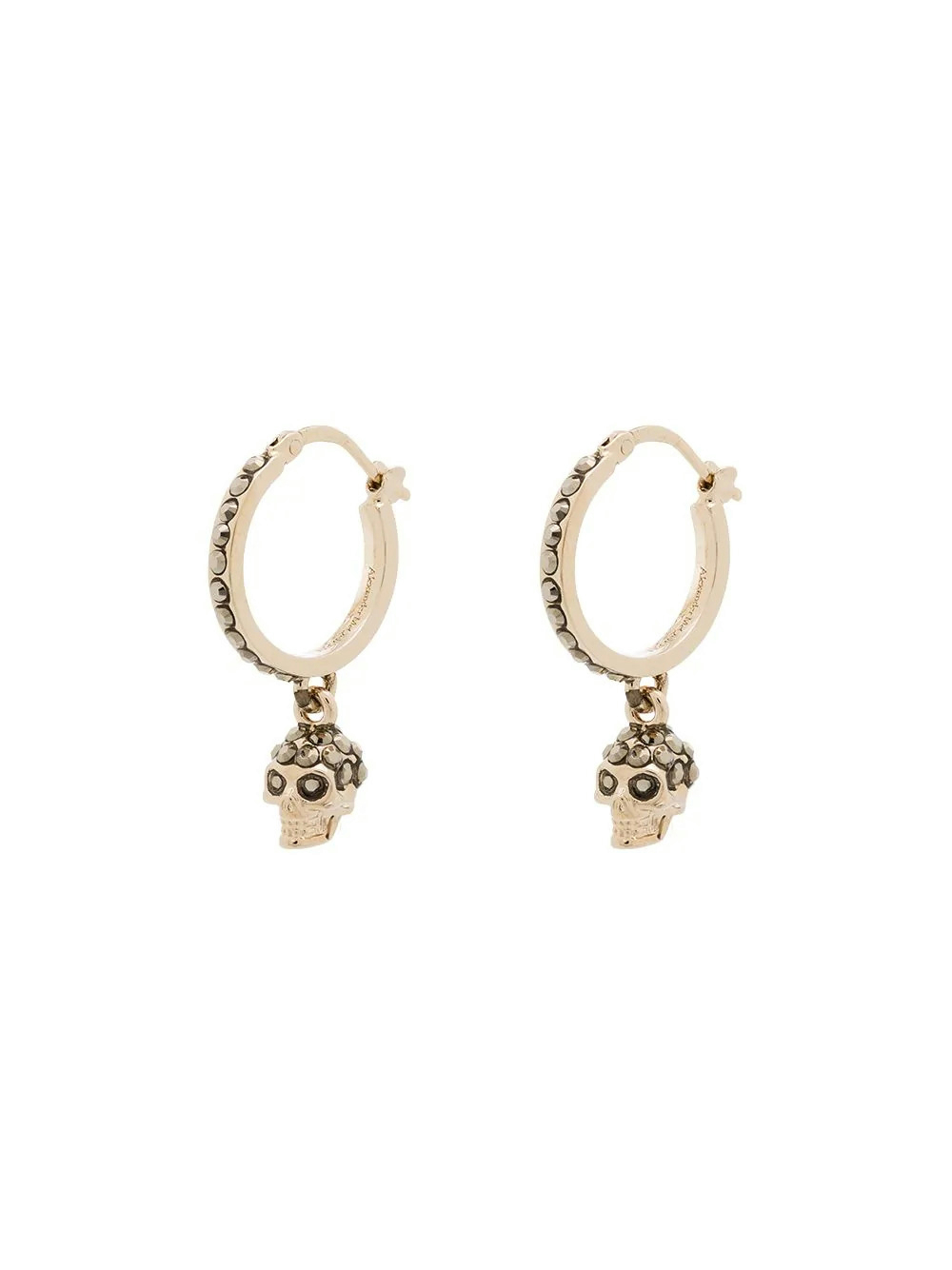 Alexander McQueen - Gold-tone skull hoop earrings