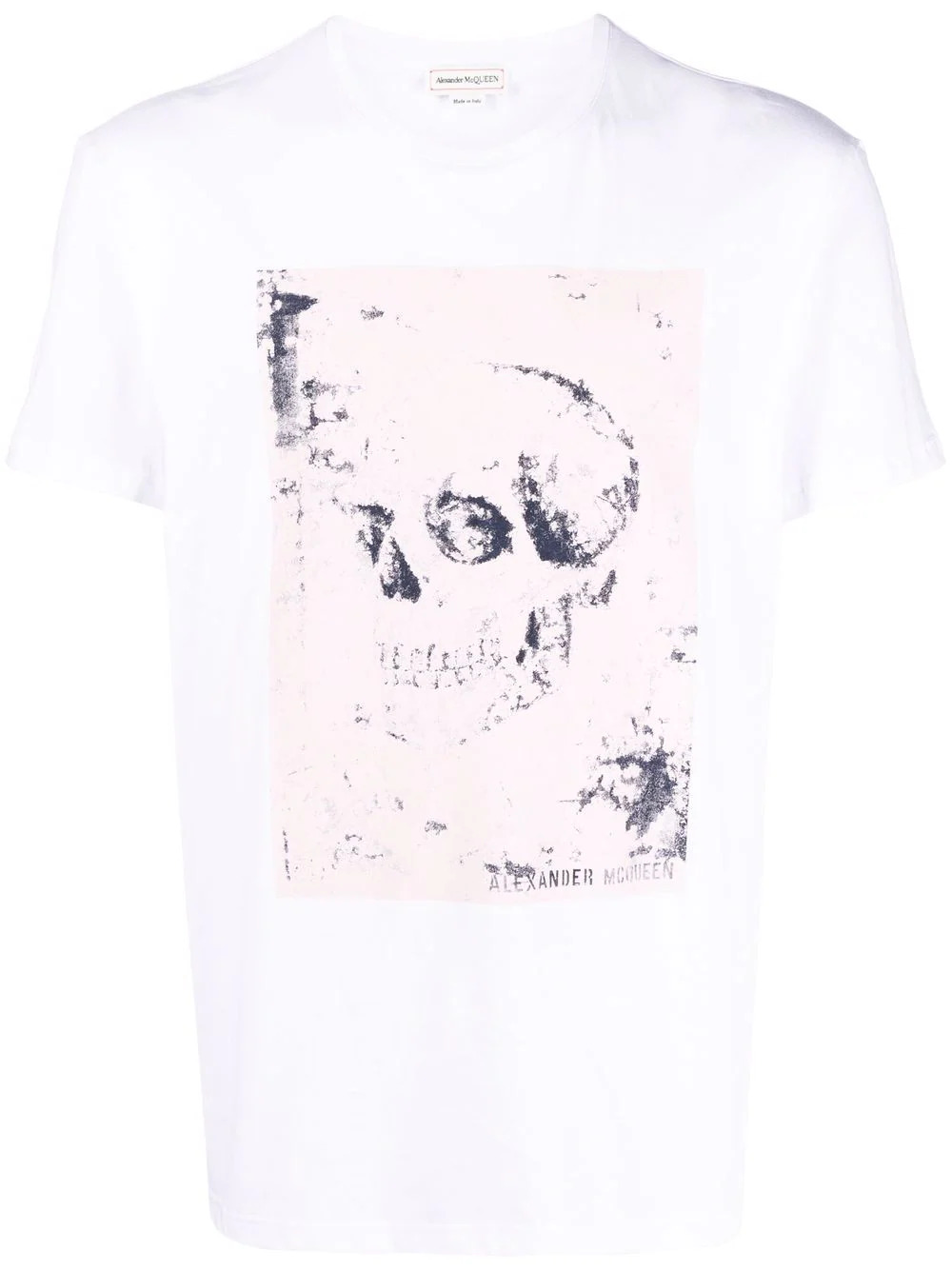 Weißes T-Shirt mit Totenkopf Print