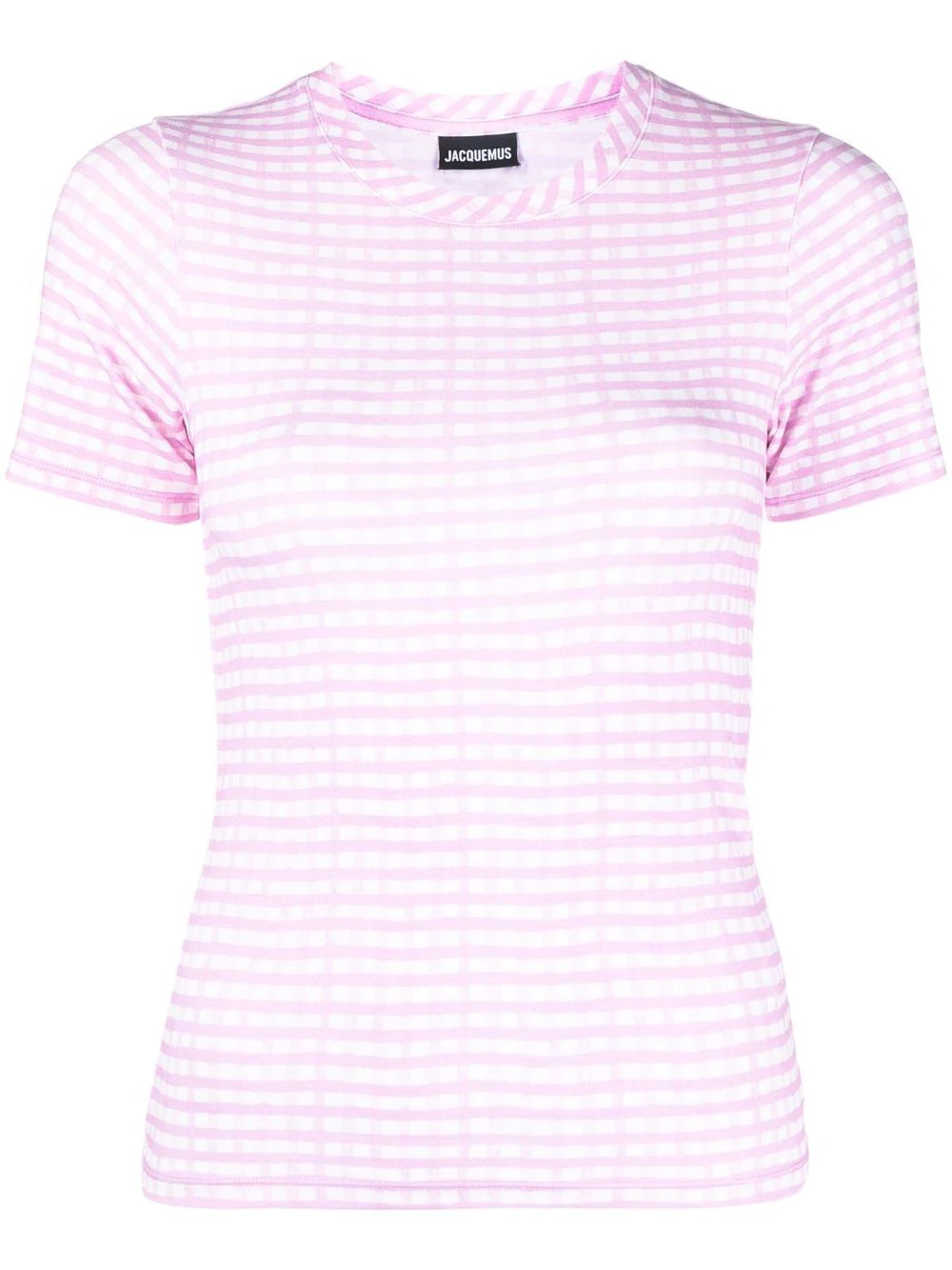 T-Shirt mit Karomuster in Pink