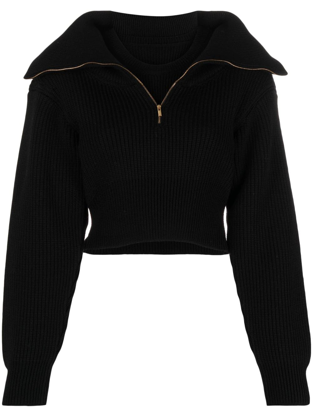 La Maille Risoul Cropped Sweater in Schwarz