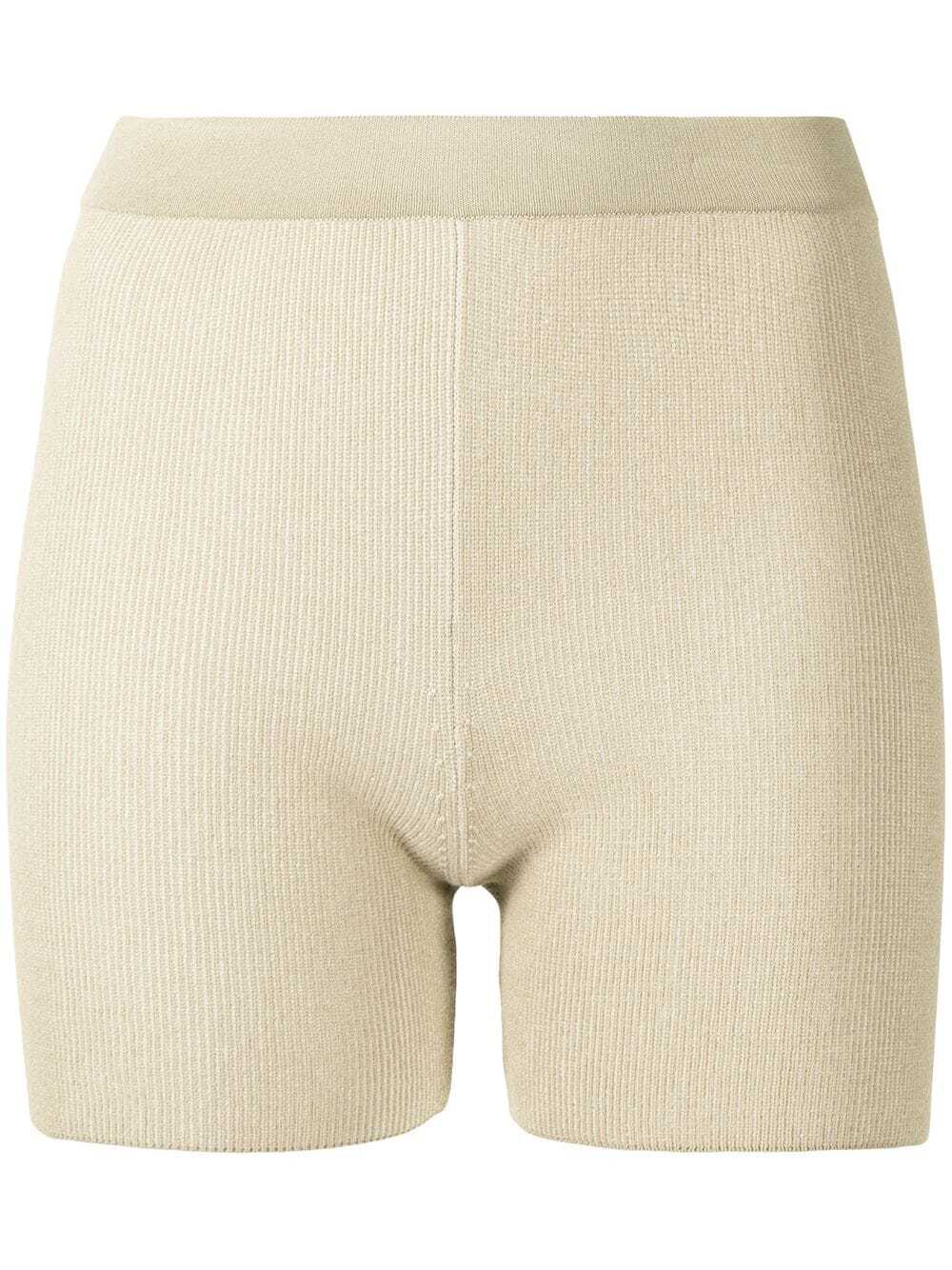 Arancia Shorts aus Rippstrick in Beige