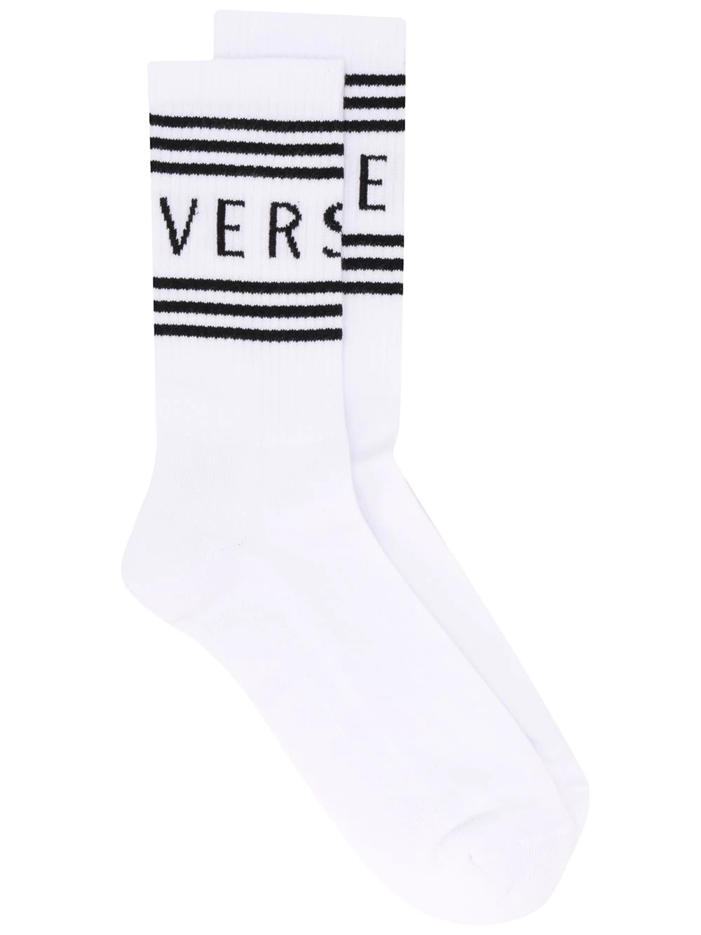 Logo Socken in Weiß/ Schwarz