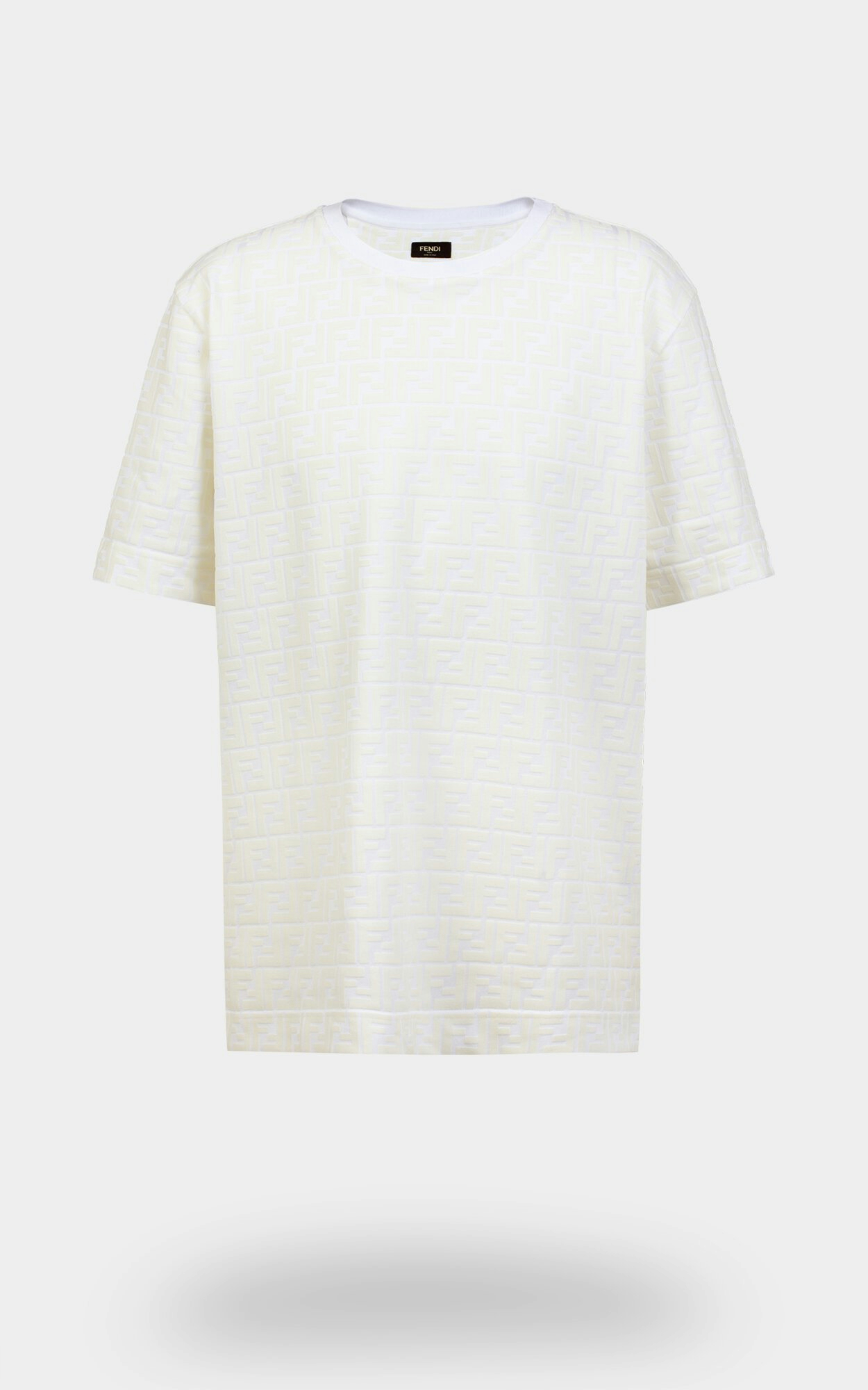 Fendi - Oversized T-Shirt aus Pikee in Weiß