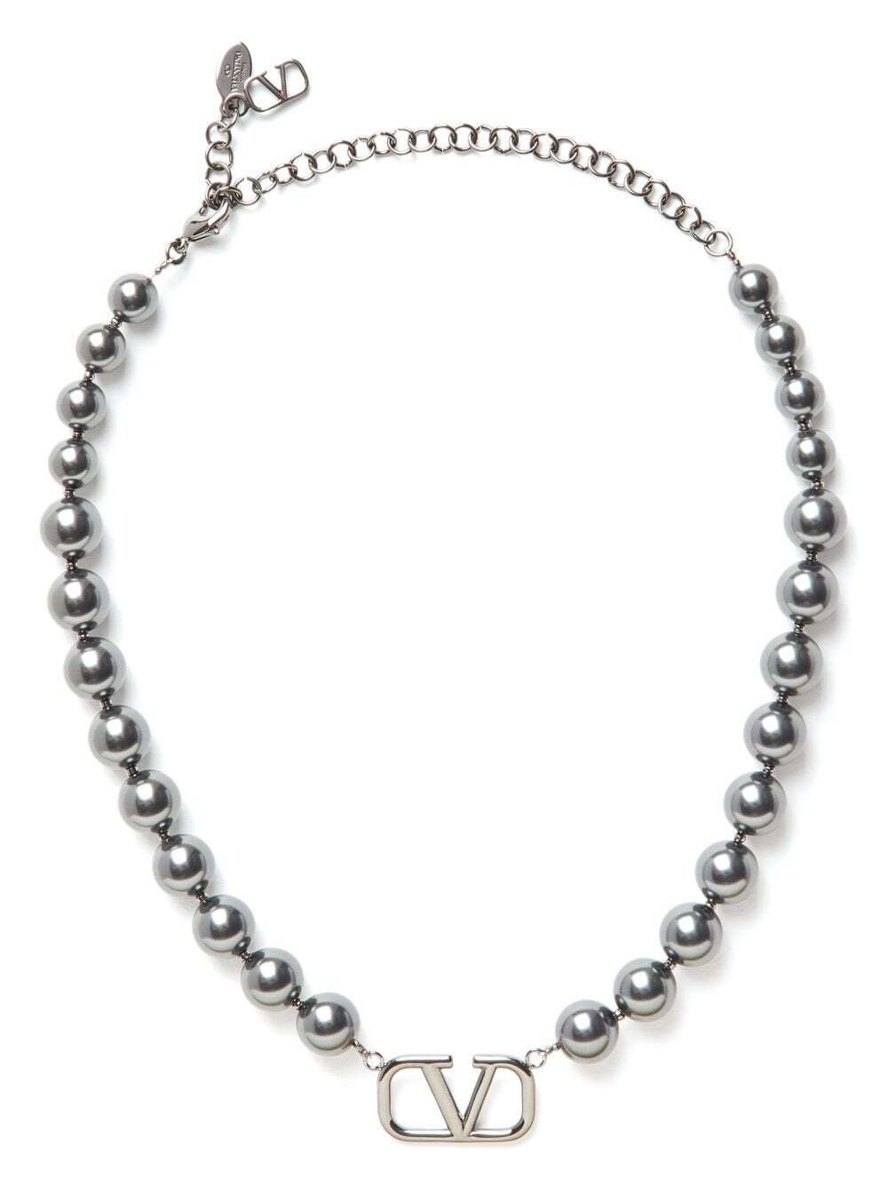 V-Logo Perlen-Halskette