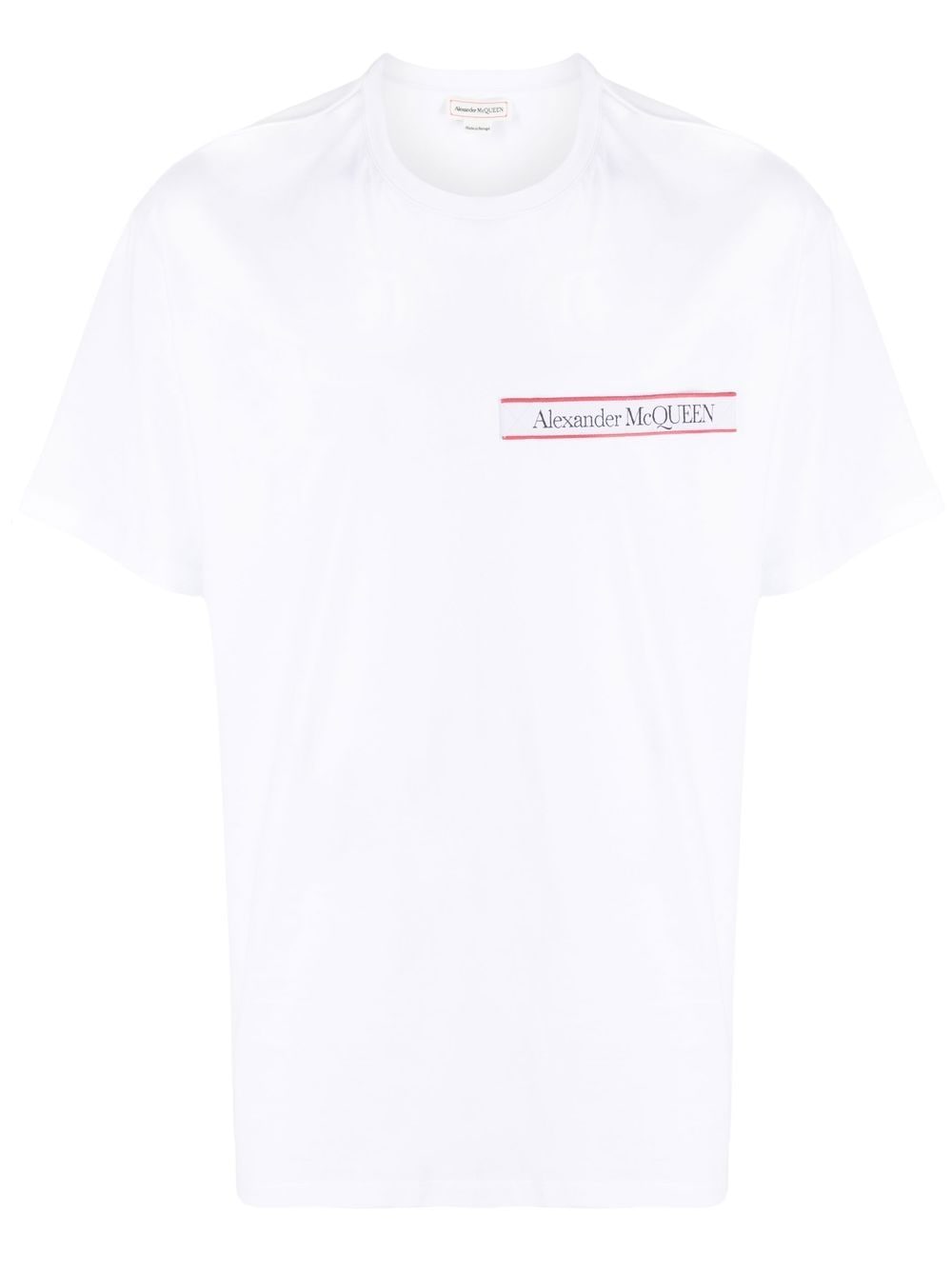 T-Shirt mit Logo-Patch in Weiß