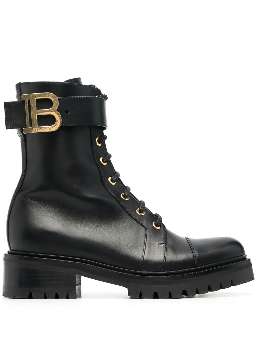 Balmain - Ranger leather combat boots