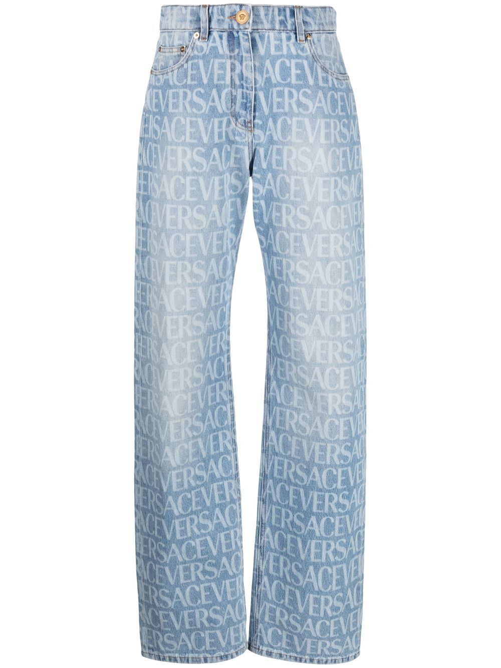 Jeans mit Logo-Print