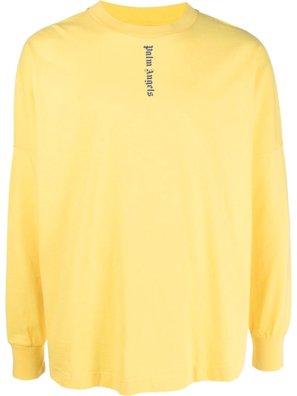 Sweatshirt mit Logodruck in Gelb