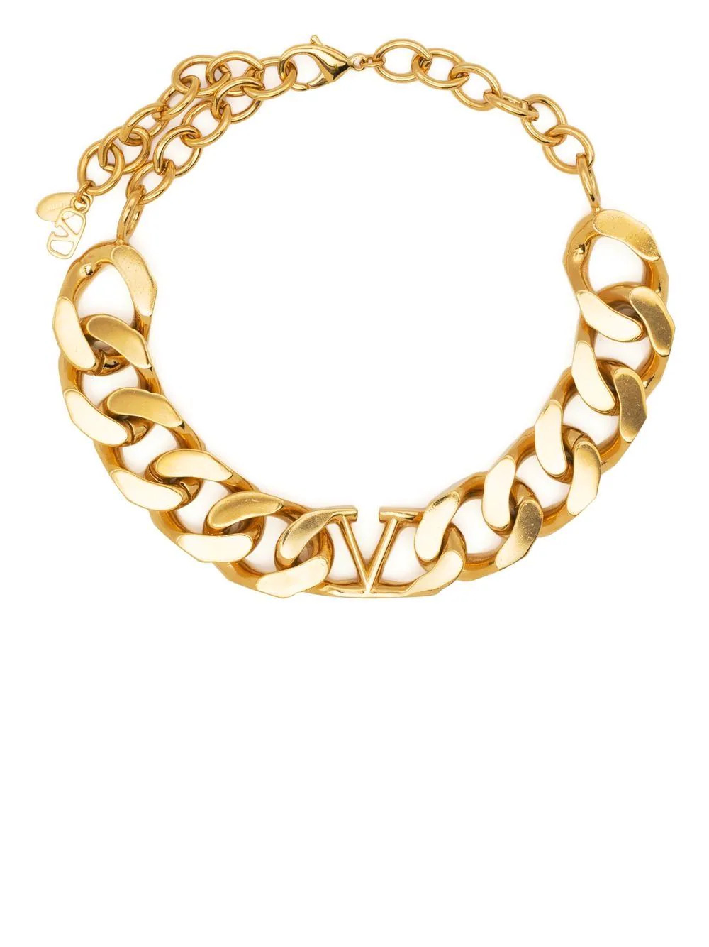 VLogo curb-chain necklace