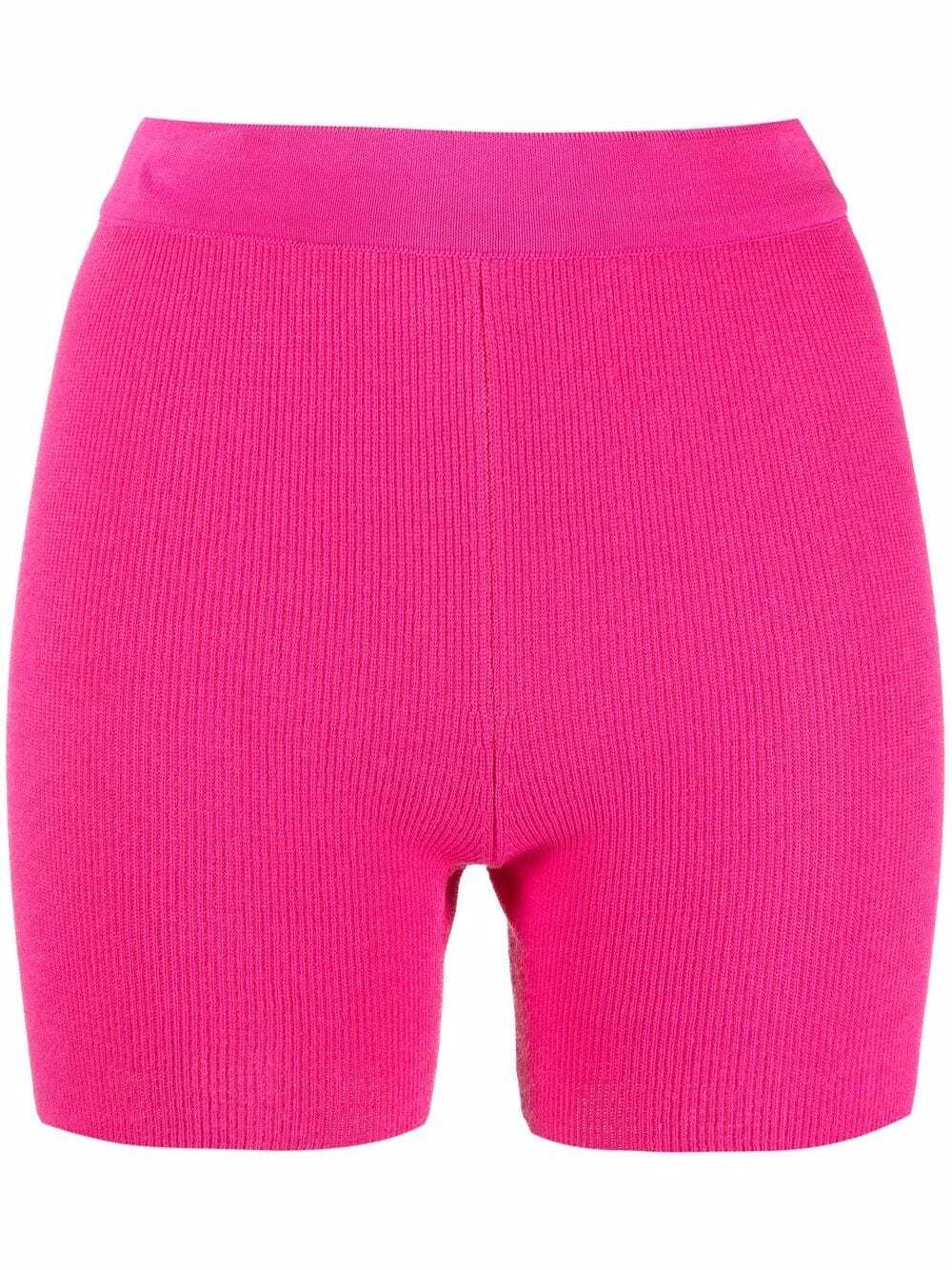 Arancia Shorts aus Rippstrick in Pink