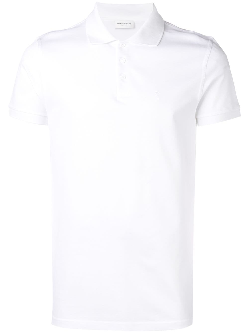 Weißes Baumwoll-Poloshirt