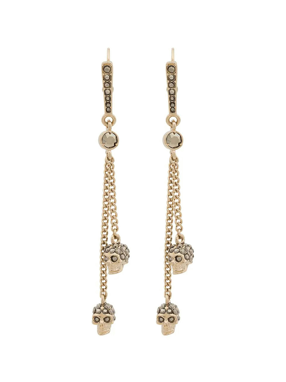 Alexander McQueen - Metallic chain skull earrings
