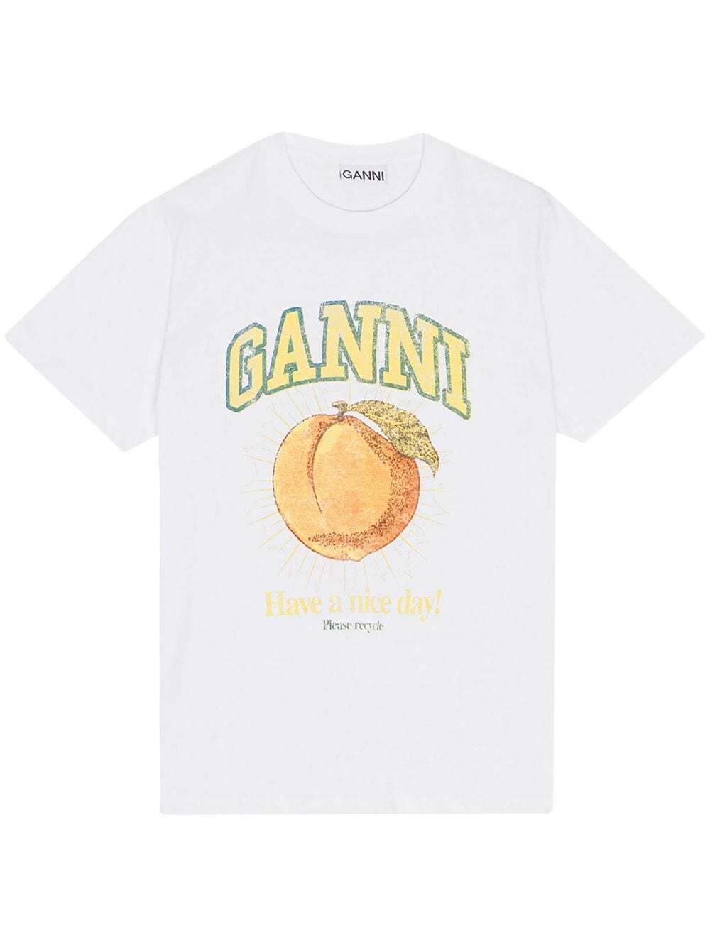 T-Shirt mit Pfirsich-Print