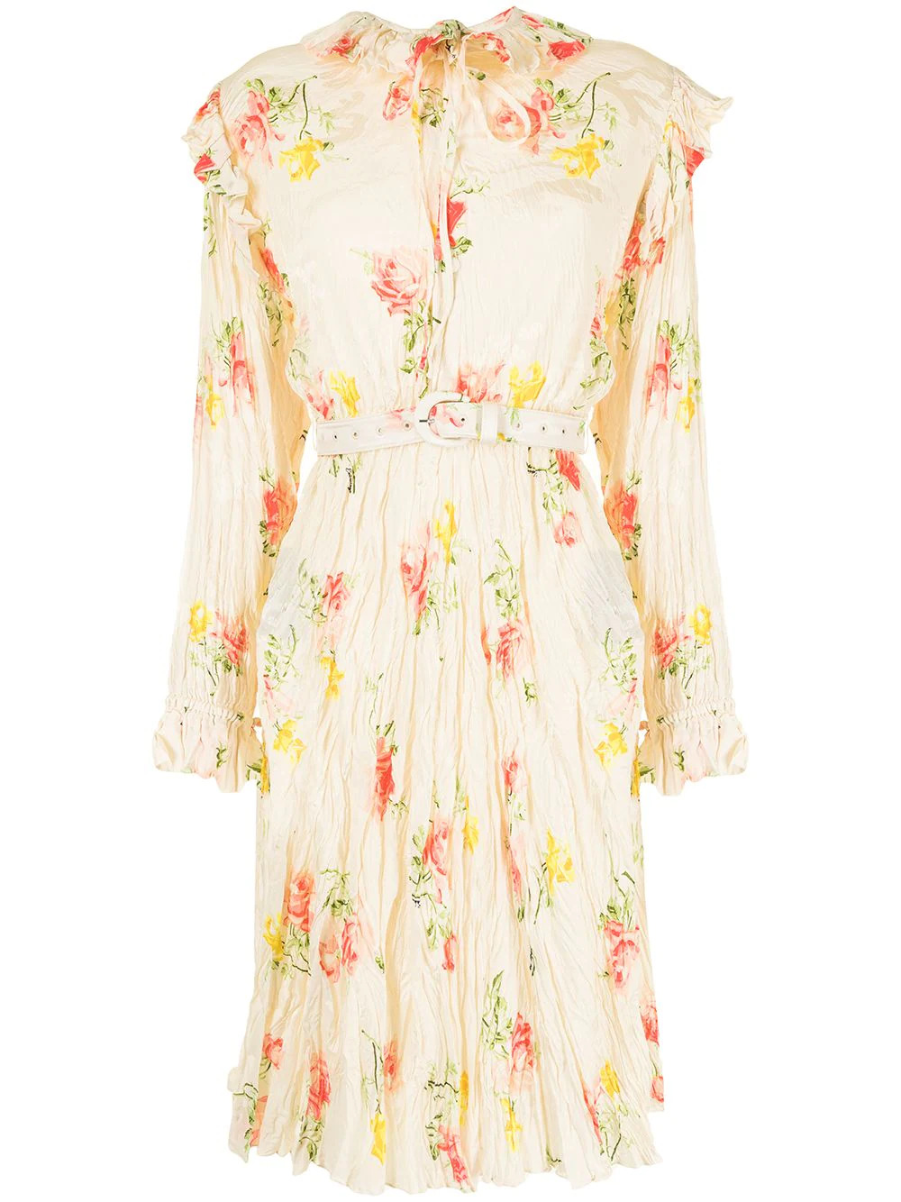 Off-Shoulder Kleid mit floralem Print