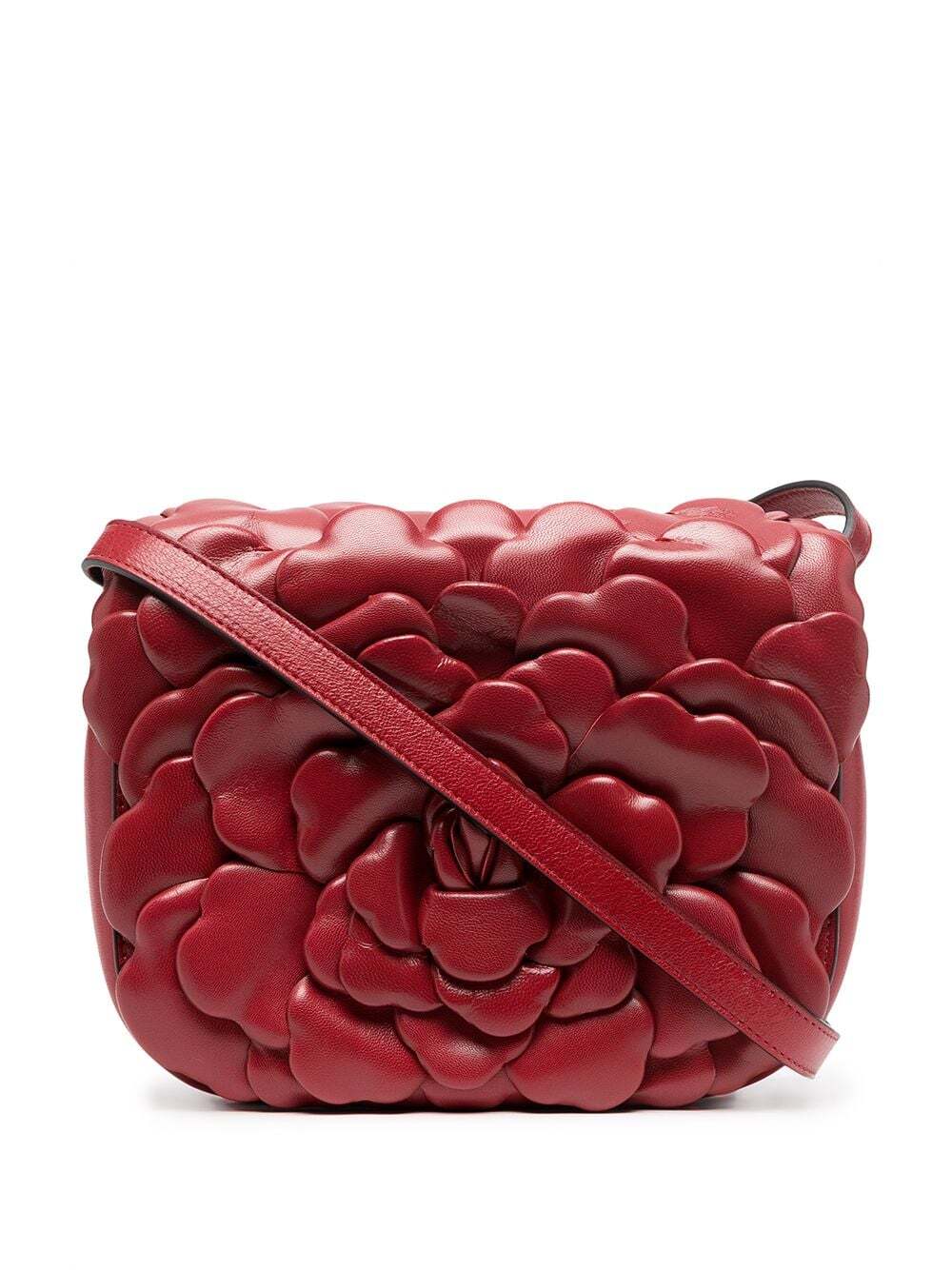 Clutch-Tasche mit Blumenapplikation in Rot