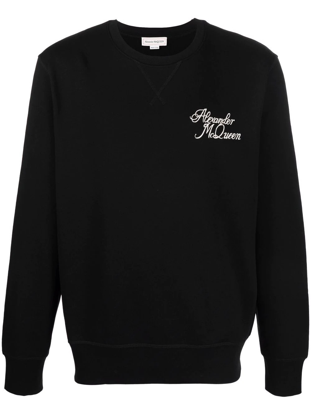 Schwarzes Sweatshirt mit Backprint