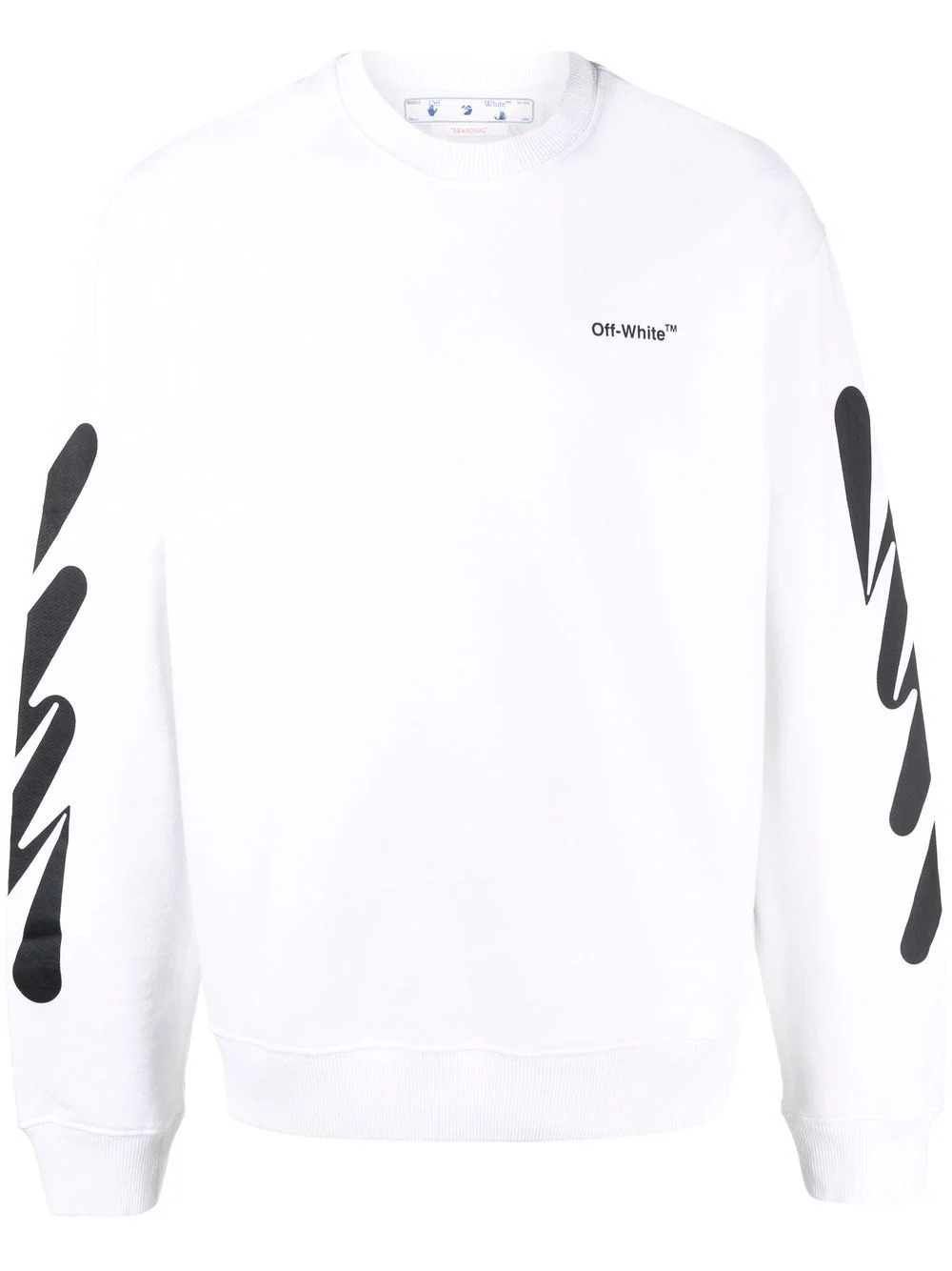 „Wave Diag“ Sweater in Weiß