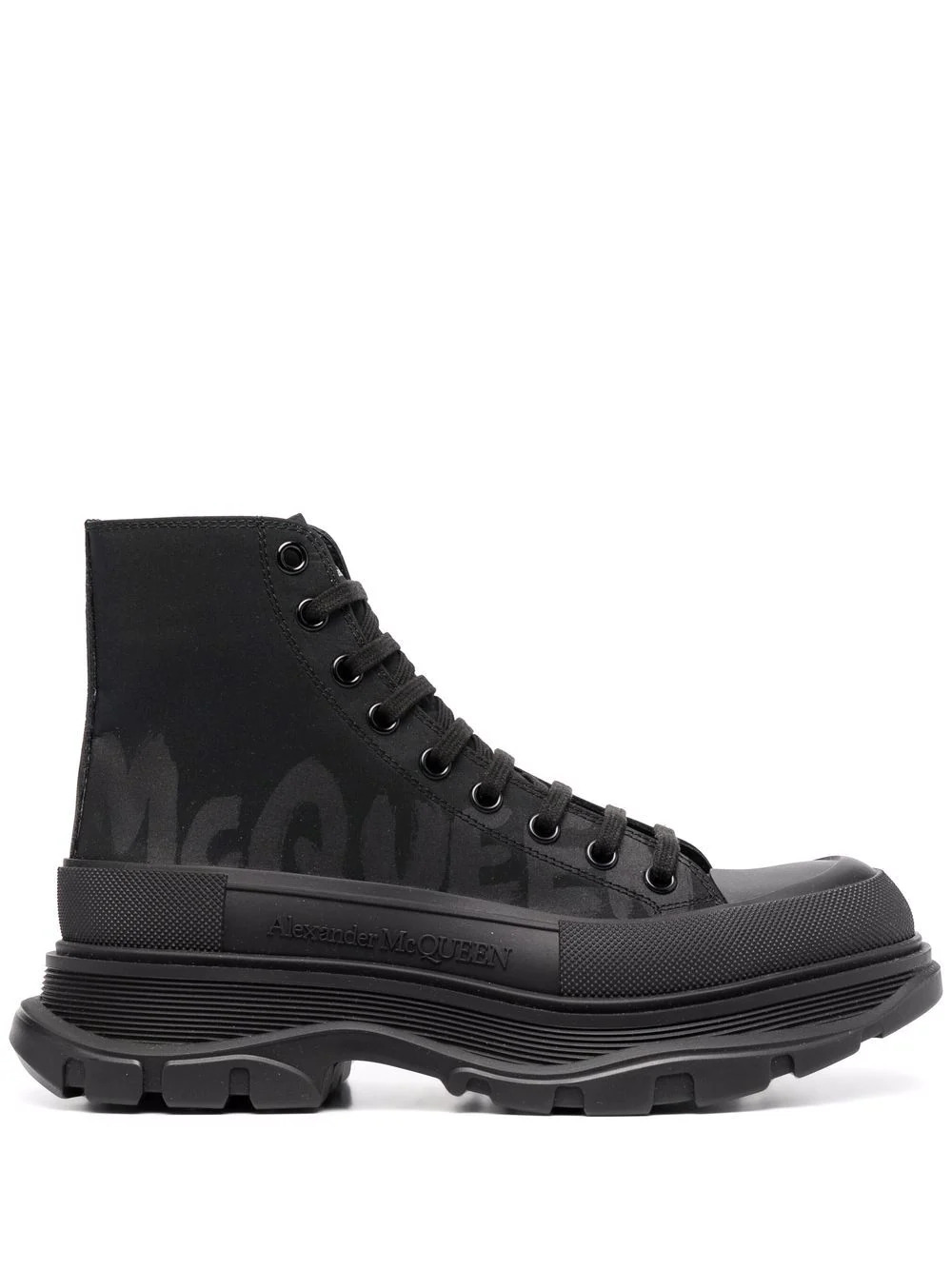 Black logo ankle boots